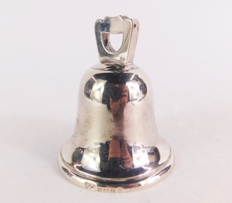 A George V silver bell, Birmingham 1934, 4¼oz.