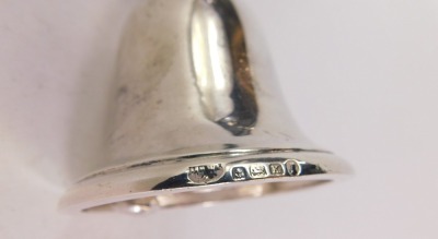 A George V silver bell, Birmingham 1934, 4¼oz. - 2