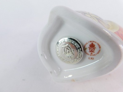 A Royal Crown Derby red squirrel paperweight, silver stopper, 9cm high, boxed. - 5