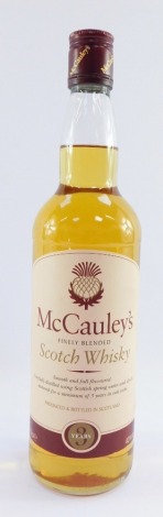 A McCauley's Scotch Whisky, Aged for Three Years, 70cl bottle.