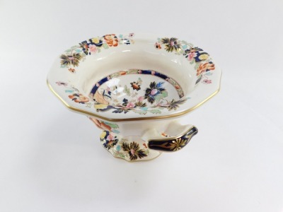 A group of ceramics, comprising a Minton Haddon Hall pattern sugar bowl, a Spode Regency pattern sugar bowl, a Mason's Mandarin pattern comport, a pair of Royal Worcester Rhapsody pattern tureens, and a pair of Royal Worcester Rhapsody pattern flan dishes - 6