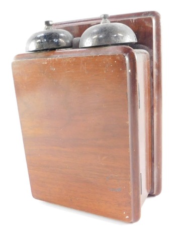 A GPO wall mounted bell box, No 3 version, stamped C24 236, 24.5cm high, 17cm wide, 10cm deep.