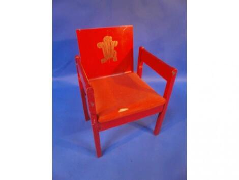 A Prince of Wales investiture chair