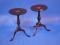 A pair of 20thC mahogany pedestal occasional tables