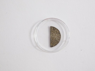 A King John hammered silver half penny, c1199-1216. - 2