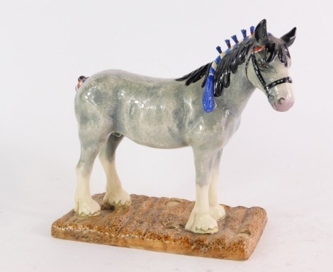 A Royal Doulton Animal Series Clydesdale Hall figure, RDA55 2003, 20cm high. (AF)