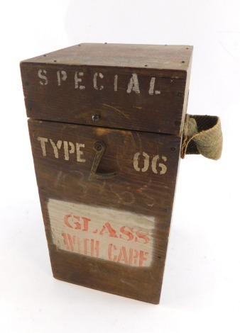 An Admiralty AM Type O6S Special compass, No 13185D, with Admiralty stamps for 1938, 40 and 42, cased (AF).