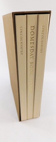 Lincolnshire Interest. Folios and maps of Lincolnshire, Doomsday book studies, Lincolnshire Introduction and Translation, in modern binding, 3 vols, limited edition, in slip case, published by Alecto Historical Editions, London 1988.