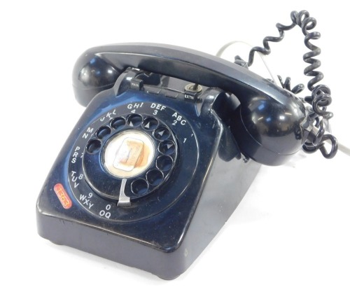 A black dial vintage telephone, No 1363, 710L AAR65/1.