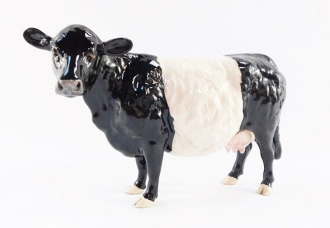 A Beswick Belted Galloway cow, model 4113A, 15cm high.