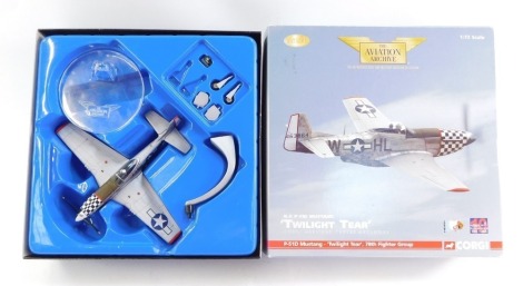 Corgi The Aviation Archive die cast plane, scale 1:72, Twilight Tear, N.A P-151D mustang, Corgi Heritage Centre exclusive, boxed.