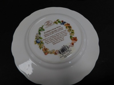 A group of Royal Doulton Brambly Hedge recipe plate collectors plates, comprising Nettle Soup, Honey and Nut Biscuits, Strawberry Shortcake, Apple Pie, Mushroom Tart, Crystallised Violets, Blackberry Sorbet, and Elderflower Wine, together with The Stores - 4