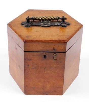 A late 19thC mahogany and canvas concertina or squeeze box, with twenty four painted bone keys, 15cm x 12cm, in a mahogany fitted box. - 3