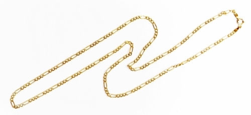 A 9ct gold byzantine link neck chain, 50cm long, 1.2g all in.