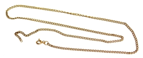 A 9ct gold curb link neck chain, 45cm long, 4.8g.