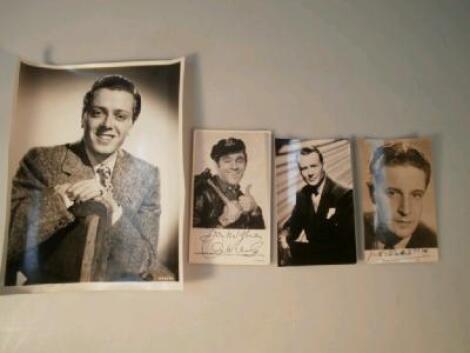 Four signed photographs - Anthony Newley