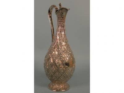 A Victorian silver claret jug