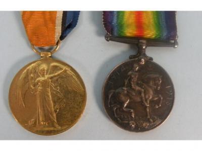 A 1914-1918 medal awarded to a Sapper B Robinson of The Royal Engineers