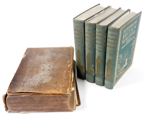 Four volumes of Hutchinson's Beautiful Britain edited by Hutchinson (Walter), and a History of Great Britain third edition by Speed (John). (AF)