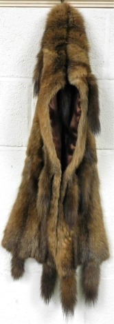 A mink fur stole.