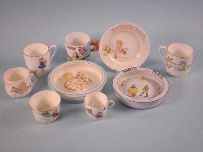 Two Paragon child's bowls printed with nursery rhymes