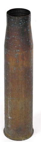 Trench Art. A shell case, 69cm high.