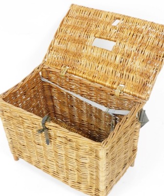 A wicker fishing basket. - 2