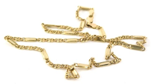 A 9ct gold Byzantine link necklace, 44cm long, 12g.