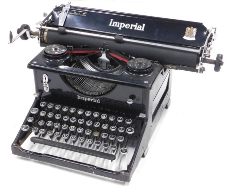 An early 20thC Imperial typewriter, 38cm wide.