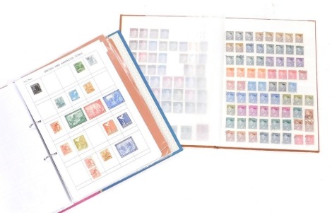 Philately and stamps. Various stamp albums, Germany, Third Reich 1933-45 stamps, various other postage stamps of Germany. (2 albums)