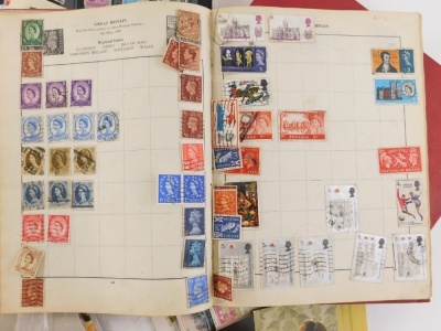 Philately. Various stamp albums, to include capitals, GB world used mid 20thC and later various others for Germany, other world used stamps for Australia, New Zealand, other GB collector's stamps, penny red, a small quantity of other Victorian stamps, etc - 2