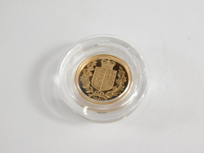 An Elizabeth II gold proof half sovereign, 2002, in outer case with paperwork. - 5