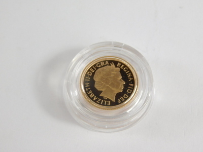 An Elizabeth II gold proof half sovereign, 2002, in outer case with paperwork. - 6