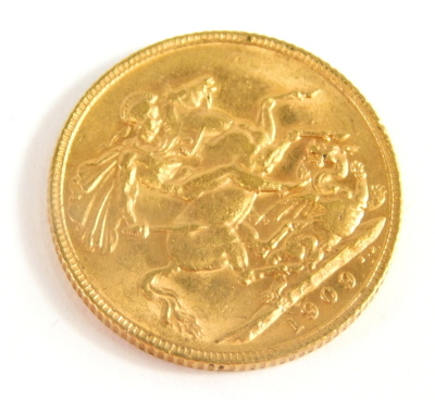 An Edward VII gold full sovereign, 1909. - 3