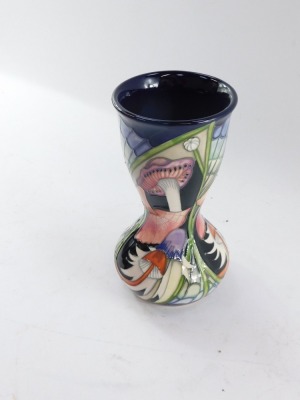 A Moorcroft pottery vase, c2010 designed by Vicky Lovatt, limited edition 19/50, of waisted form, decorated with wild mushrooms, painted and impressed marks, 18cm high. - 7