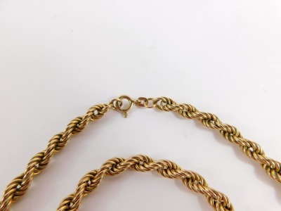 A rope twist necklace, yellow metal, marked 9kt Italy, 60cm long, 16.4g. - 5