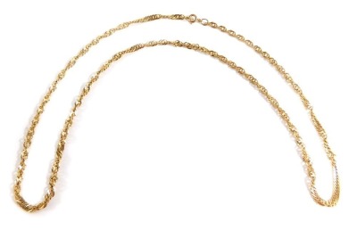 A 9ct gold fancy link neck chain, with multi interlinked small links, yellow metal, marked 9kt Italy, 50cm long, 6.4g. - 4