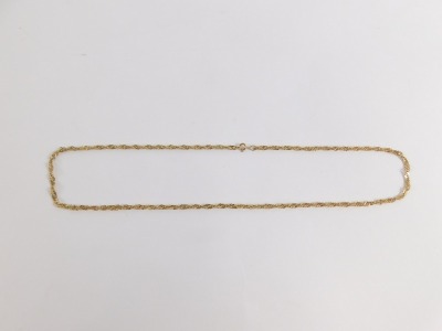 A 9ct gold fancy link neck chain, with multi interlinked small links, yellow metal, marked 9kt Italy, 50cm long, 6.4g. - 6