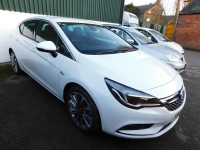 A Vauxhall Astra Special Edition, reg. FR19 STX, manual, in white, registered miles 1,440, 1400cc petrol, no past MOT history due to year of manufacture, no V5 present. first registered 29/06/2019. To be sold upon instructions from the executors of June J - 2