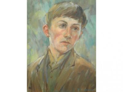 D M Hartley (20thC). Portrait of a boy