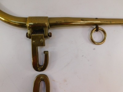 A pair of brass horse hames, each solid brass with patent stamp, size No 2, 88cm long. - 3