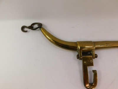 A pair of brass horse hames, each solid brass with patent stamp, size No 2, 88cm long. - 4