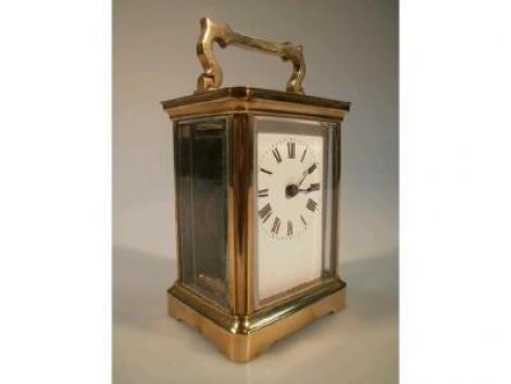 A modern French brass carriage clock