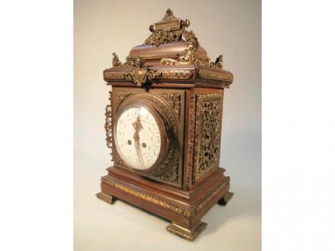 A late 19thC baroque revival bracket clock with gilt metal mounts