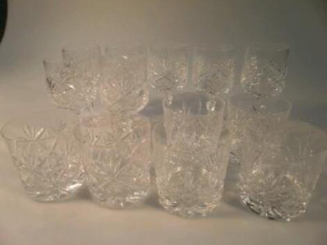 A quantity of cut crystal table glassware