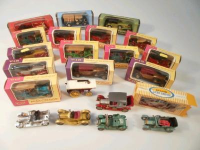 Fifteen boxed Matchbox models of yesteryear and eight unboxed