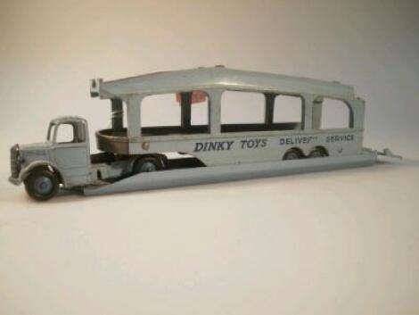 A Dinky toys car transporter