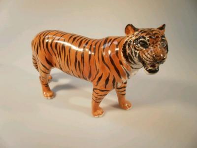 A pottery Beswick figure of a tiger