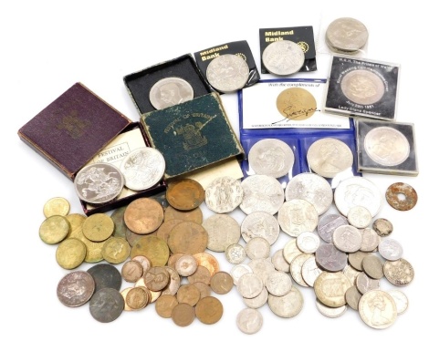 British and foreign coins, to include Festival of Britain crowns, other crowns, etc. (a quantity)