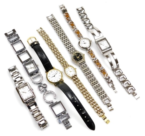 A group of lady's dress watches, to include Rotary, some fashion watches, etc.